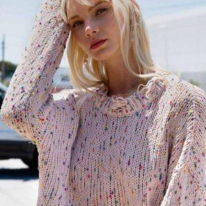POL Colorful Distressed Sweater